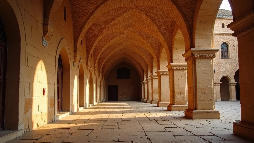 Senos sinagogos architektūra su mūrinėmis sienomis ir arkos langais