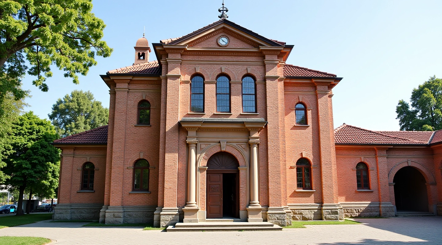 Sena sinagoga Kėdainiuose su tradicine architektūra ir mūrinėmis sienomis